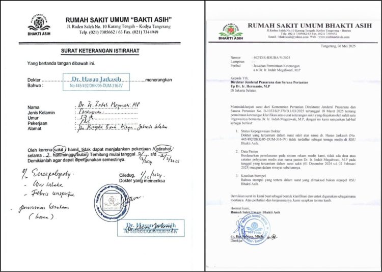 Kementan Buka Dokumen Klarifikasi RS Usai Indah Megahwati Sebarkan Narasi Menyesatkan ke Publik