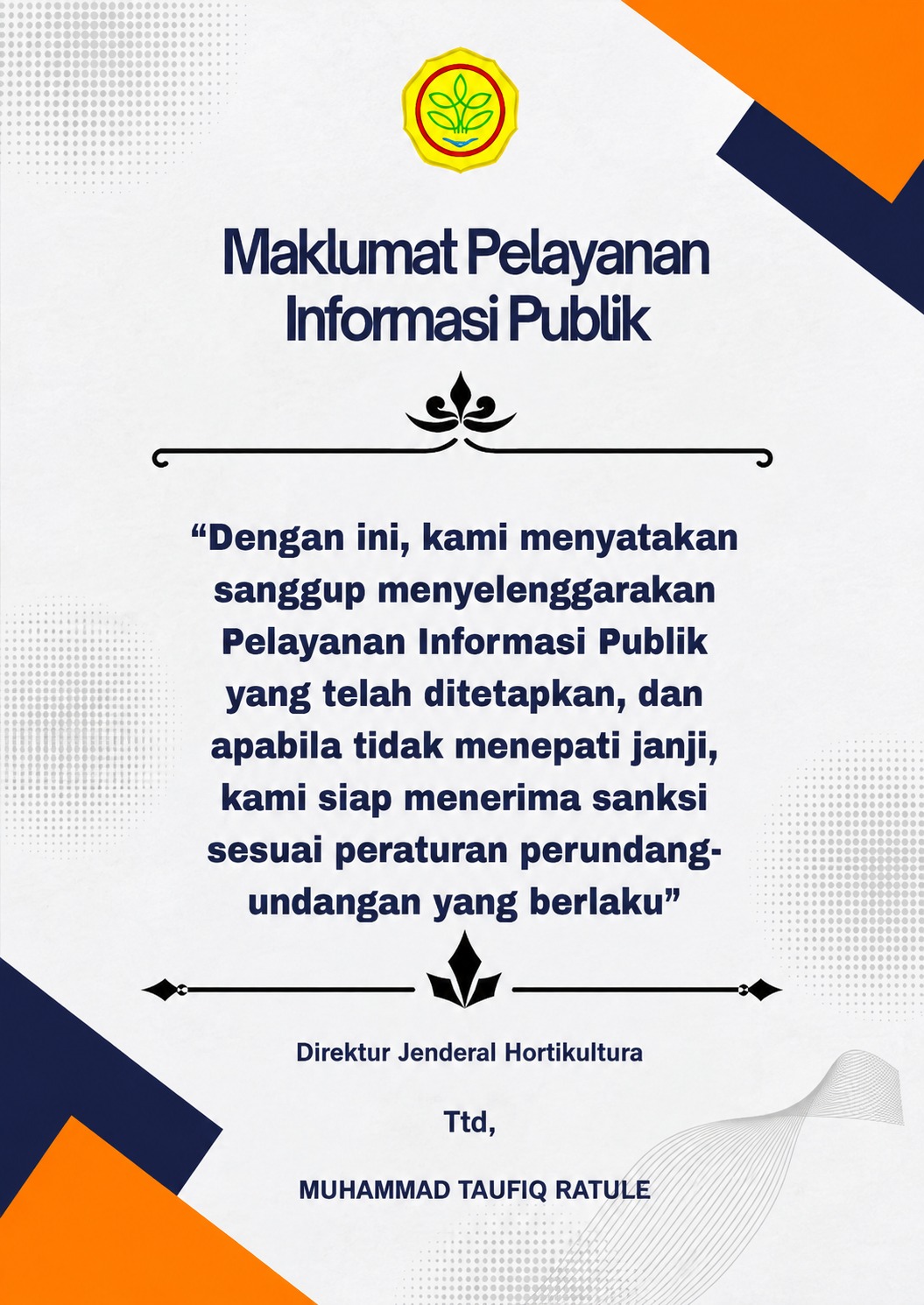 Maklumat Pelayanan Informasi Publik